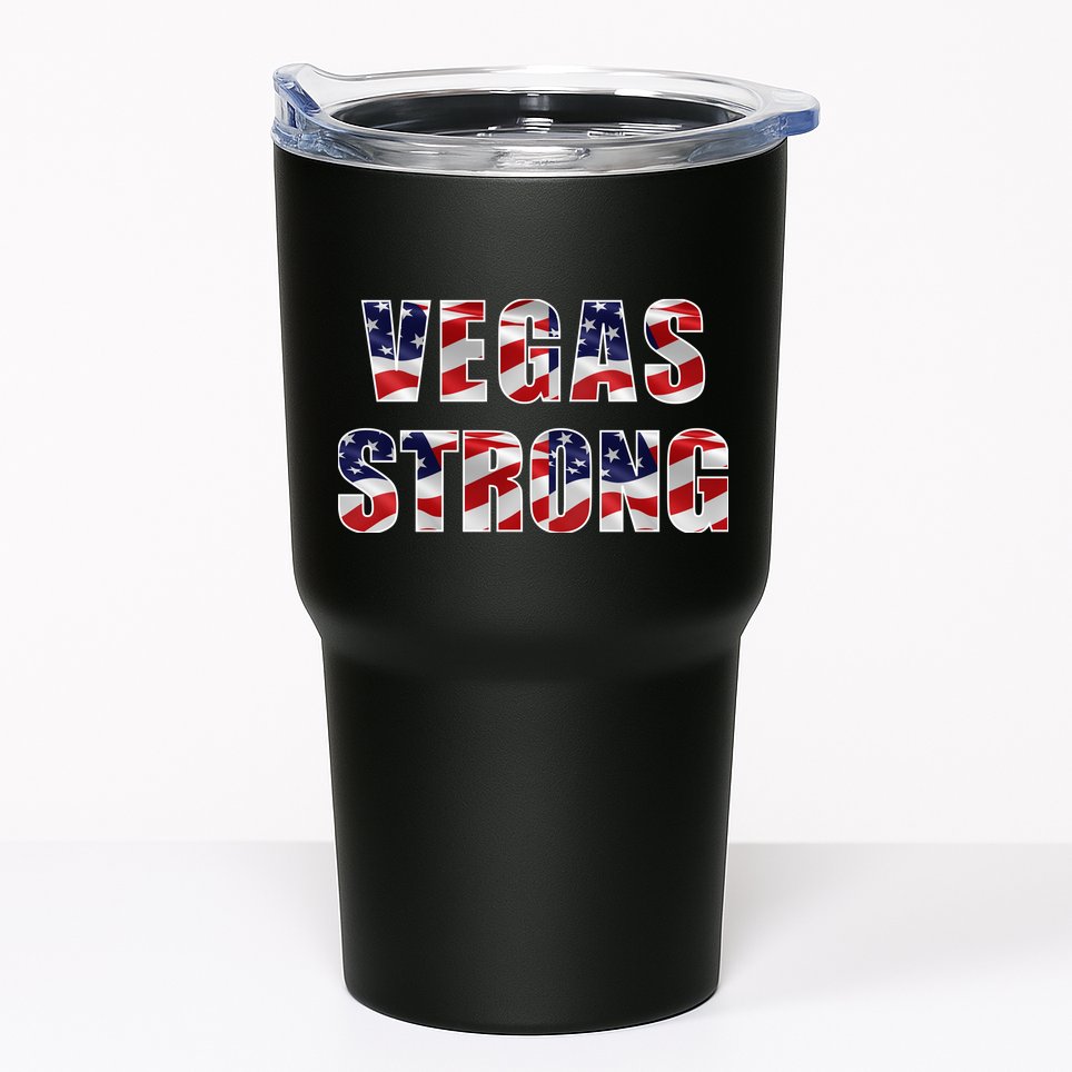 Vegas Strong USA Flag Tumbler