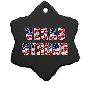 Vegas Strong USA Flag Ceramic Star Ornament