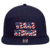 Vegas Strong USA Flag 7 Panel Mesh Trucker Snapback Hat