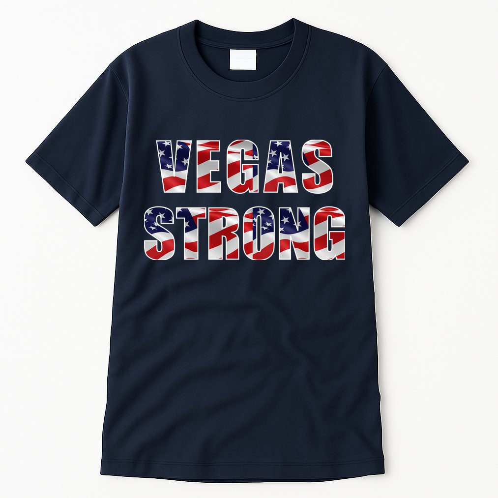 Vegas Strong USA Flag Tall T-Shirt