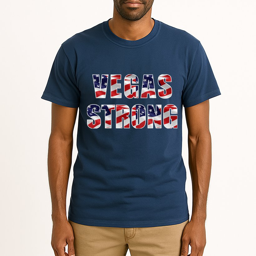 Vegas Strong USA Flag Tall T-Shirt