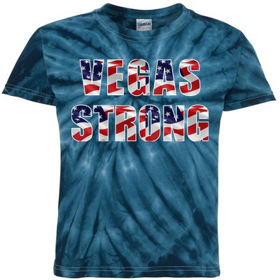 Vegas Strong USA Flag Kids Tie-Dye T-Shirt