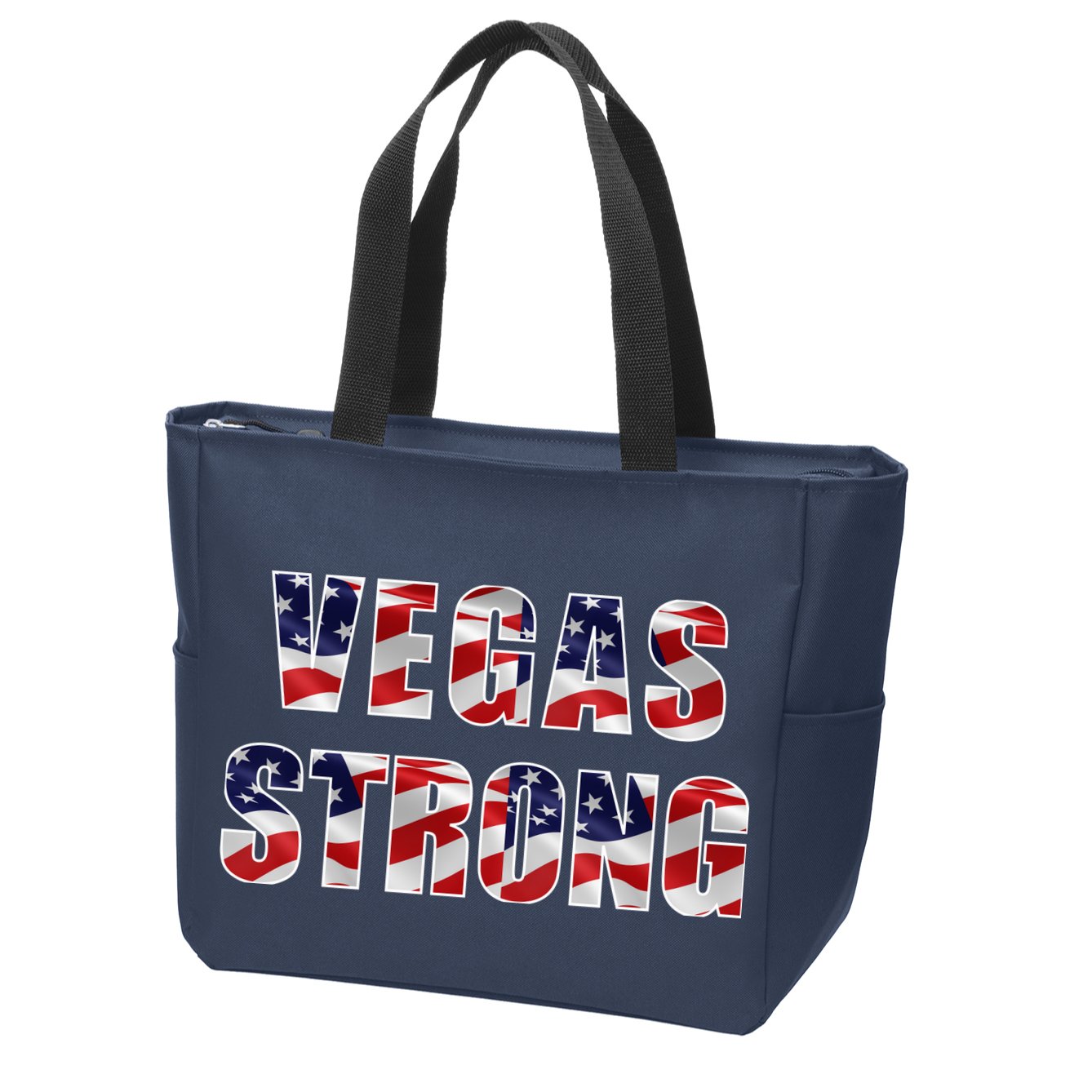 Vegas Strong USA Flag Zip Tote Bag