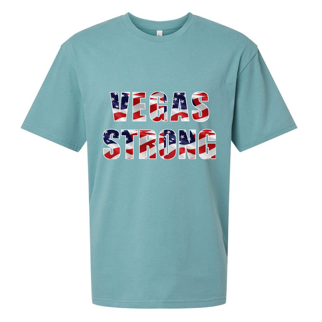 Vegas Strong USA Flag Sueded Cloud Jersey T-Shirt