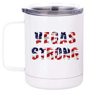 Vegas Strong USA Flag 12 oz Stainless Steel Tumbler Cup