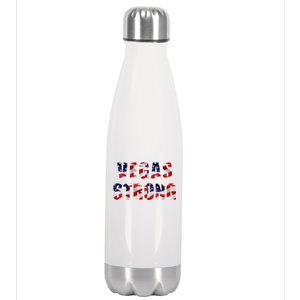 Vegas Strong USA Flag Stainless Steel Insulated Water Bottle