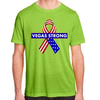 Vegas Strong USA Flag Ribbon Adult ChromaSoft Performance T-Shirt