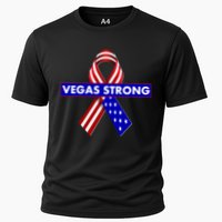 Vegas Strong USA Flag Ribbon Cooling Performance Crew T-Shirt