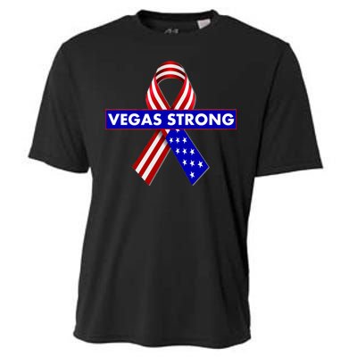 Vegas Strong USA Flag Ribbon Cooling Performance Crew T-Shirt