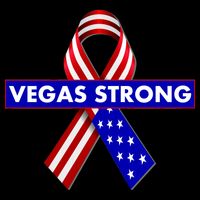 Vegas Strong USA Flag Ribbon Sustainable Bucket Hat