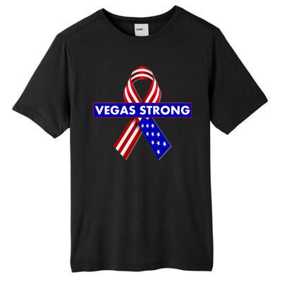 Vegas Strong USA Flag Ribbon Tall Fusion ChromaSoft Performance T-Shirt