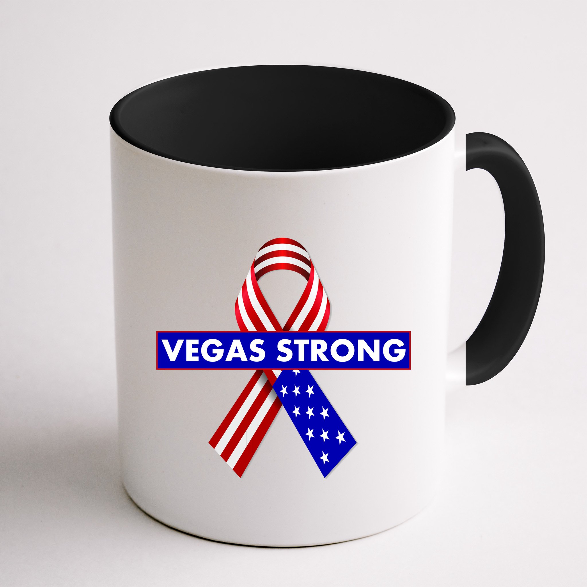 Vegas Strong USA Flag Ribbon Mug