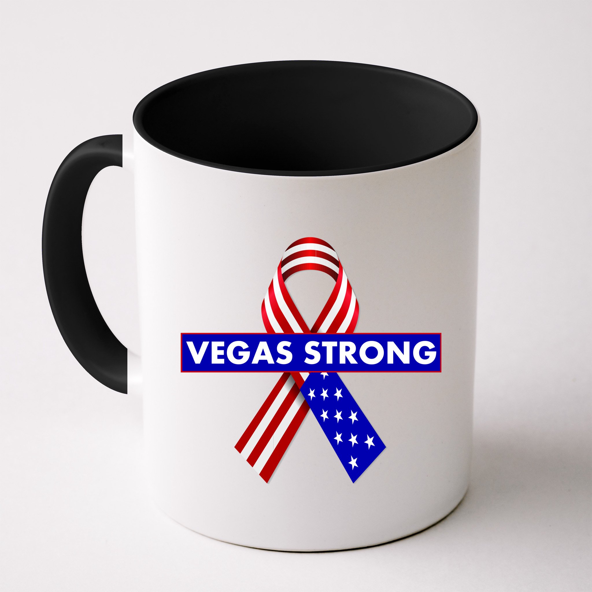 Vegas Strong USA Flag Ribbon Mug