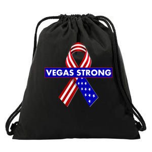 Vegas Strong USA Flag Ribbon Drawstring Bag