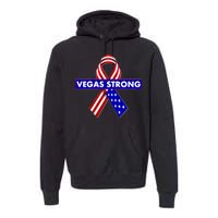 Vegas Strong USA Flag Ribbon Premium Hoodie