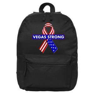 Vegas Strong USA Flag Ribbon 16 in Basic Backpack