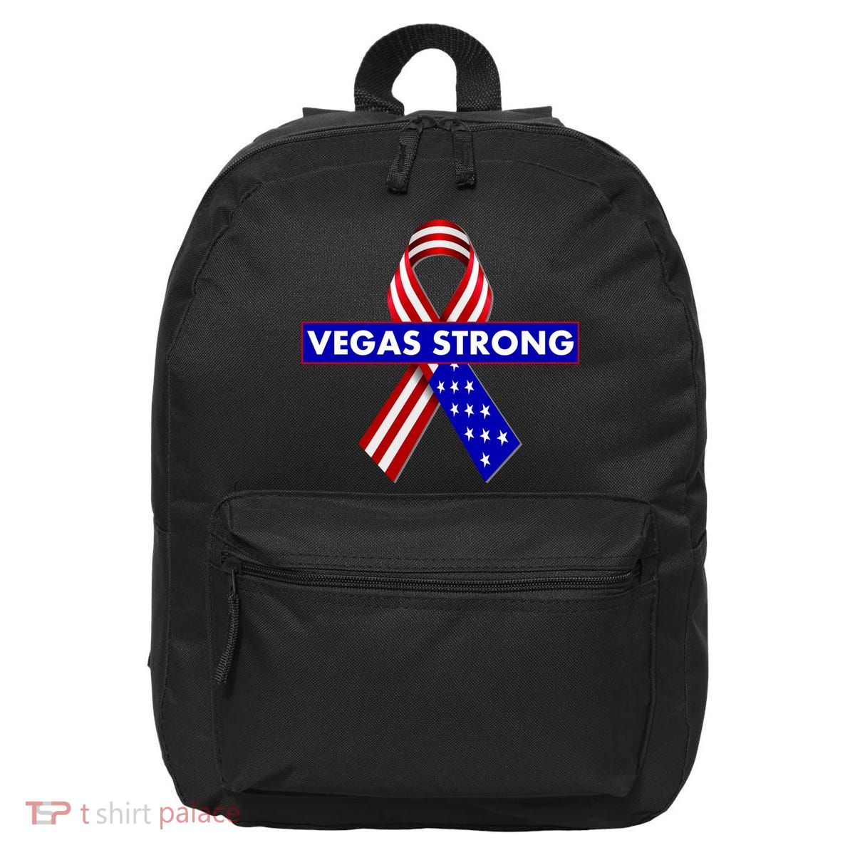 Vegas Strong USA Flag Ribbon 16 in Basic Backpack