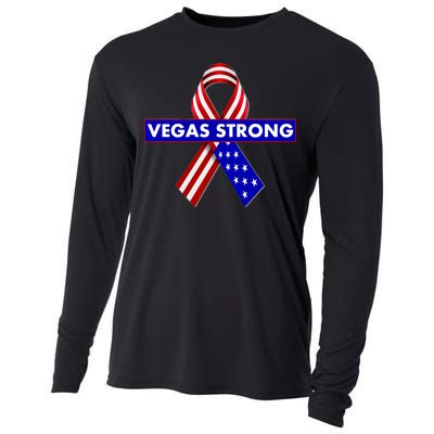 Vegas Strong USA Flag Ribbon Cooling Performance Long Sleeve Crew