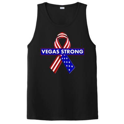 Vegas Strong USA Flag Ribbon PosiCharge Competitor Tank