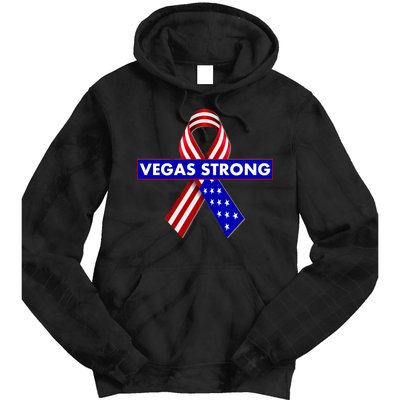 Vegas Strong USA Flag Ribbon Tie Dye Hoodie