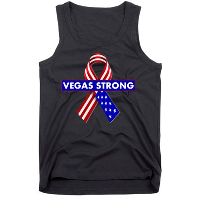 Vegas Strong USA Flag Ribbon Tank Top