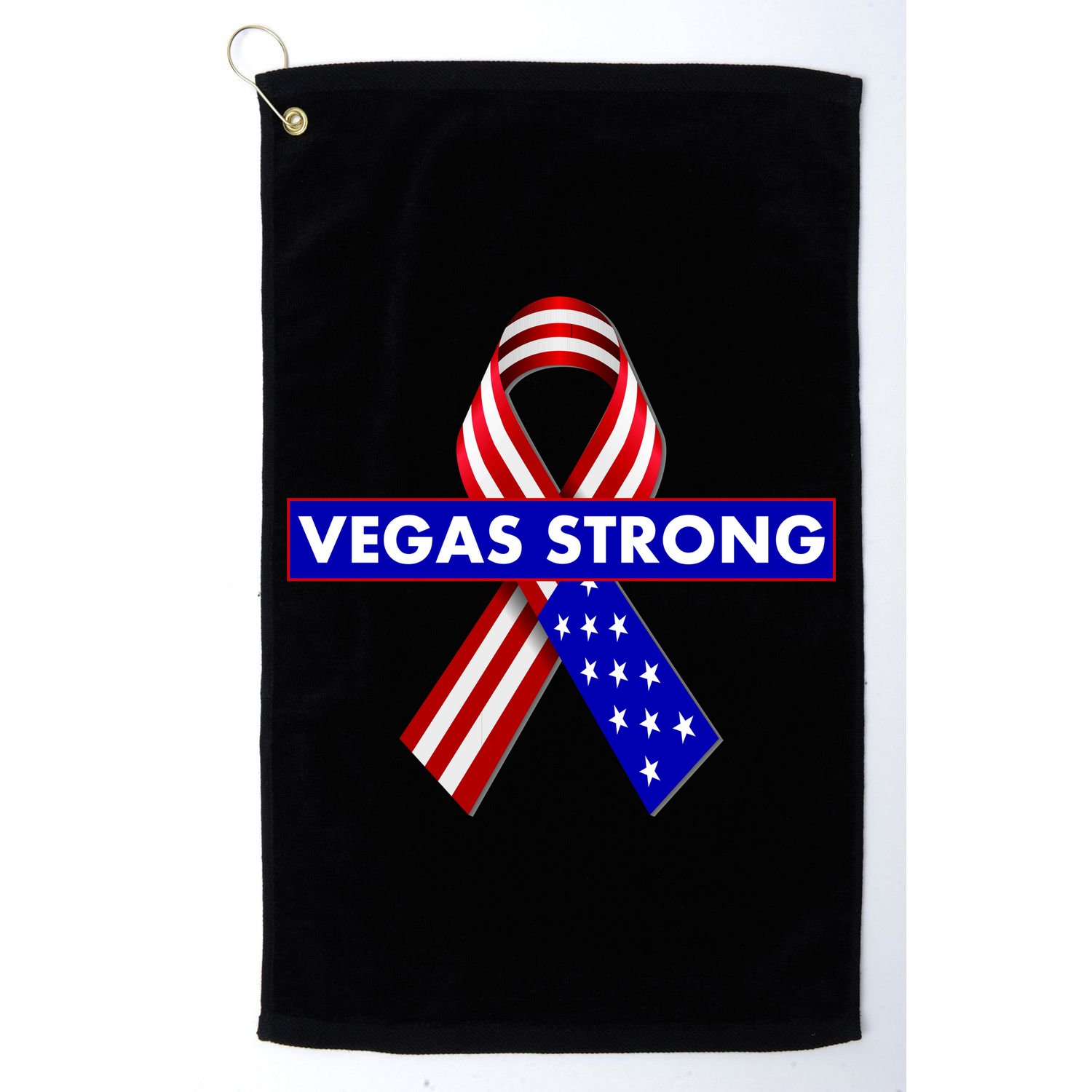 Vegas Strong USA Flag Ribbon Golf Towel