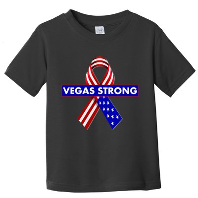 Vegas Strong USA Flag Ribbon Toddler T-Shirt