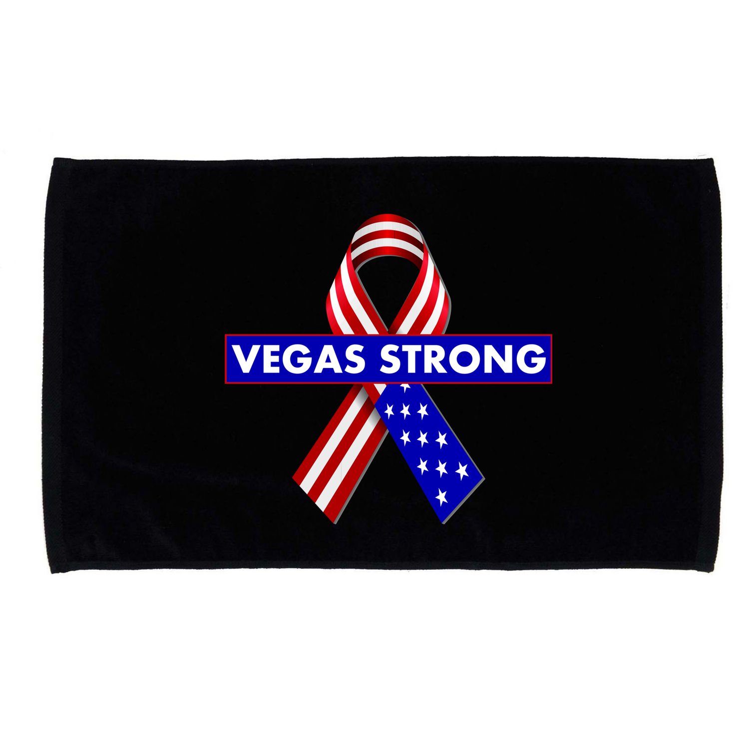 Vegas Strong USA Flag Ribbon Microfiber Hand Towel