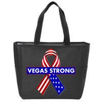 Vegas Strong USA Flag Ribbon Zip Tote Bag