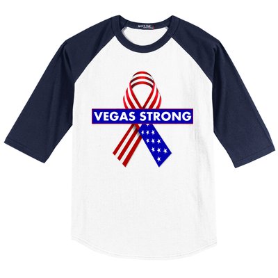 Vegas Strong USA Flag Ribbon Baseball Sleeve Shirt