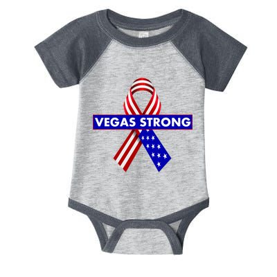 Vegas Strong USA Flag Ribbon Infant Baby Jersey Bodysuit