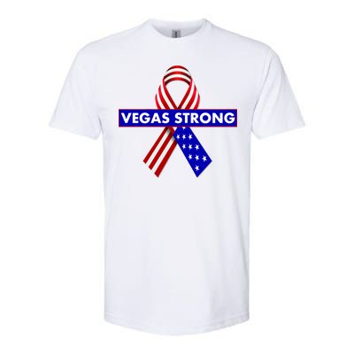 Vegas Strong USA Flag Ribbon Softstyle® CVC T-Shirt