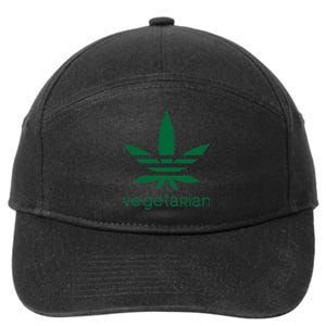 Vegetarian Funny Weed  7-Panel Snapback Hat