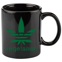Vegetarian Funny Weed  11oz C Handle Ceramic Mug