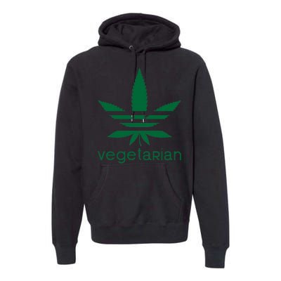 Vegetarian Funny Weed  Premium Hoodie