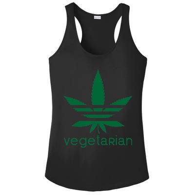 Vegetarian Funny Weed  Ladies PosiCharge Competitor Racerback Tank