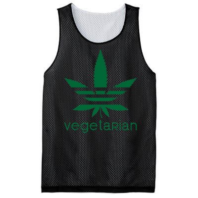 Vegetarian Funny Weed  Mesh Reversible Basketball Jersey Tank