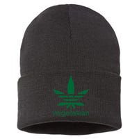 Vegetarian Funny Weed  Sustainable Knit Beanie