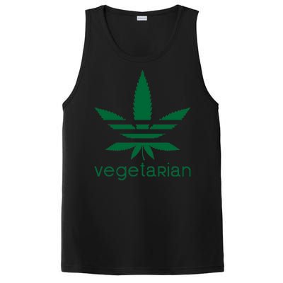 Vegetarian Funny Weed  PosiCharge Competitor Tank