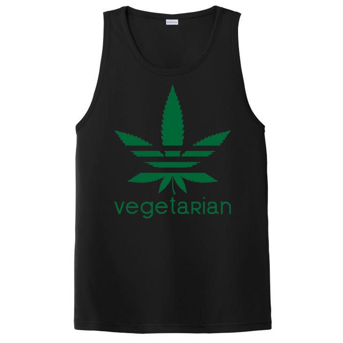 Vegetarian Funny Weed  PosiCharge Competitor Tank