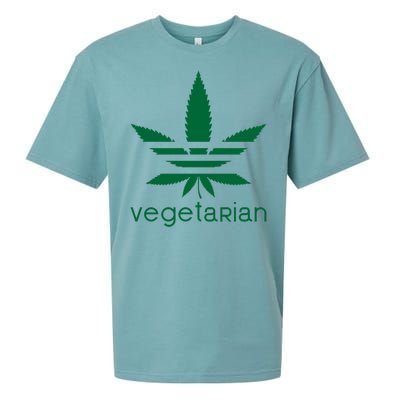 Vegetarian Funny Weed  Sueded Cloud Jersey T-Shirt