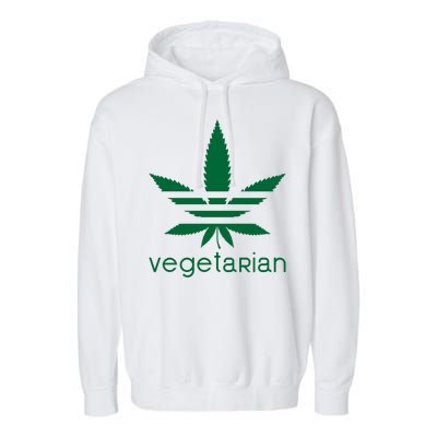 Vegetarian Funny Weed  Garment-Dyed Fleece Hoodie