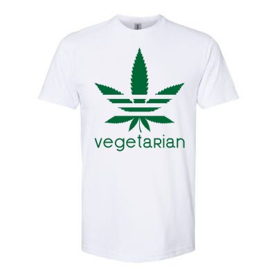 Vegetarian Funny Weed  Softstyle CVC T-Shirt