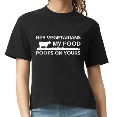 Vegetarians My Food Poops On Yours Comfort Colors Boxy T-Shirt
