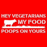 Vegetarians My Food Poops On Yours Flatbill Hat