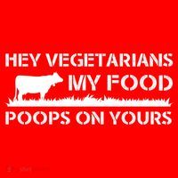 Vegetarians My Food Poops On Yours Pom Pom 12in Knit Beanie
