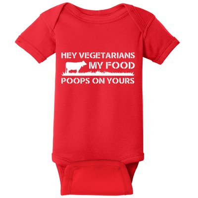 Vegetarians My Food Poops On Yours Baby Bodysuit
