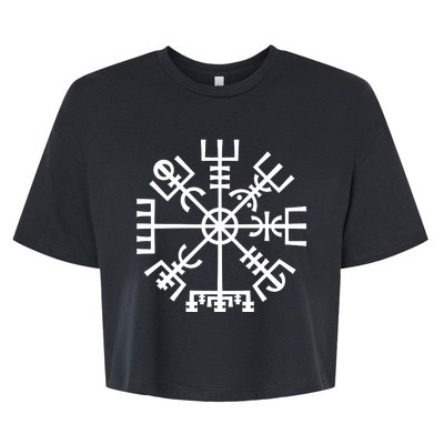 Vegvisir The Magic Navigation Compass of Vikings Bella+Canvas Jersey Crop Tee