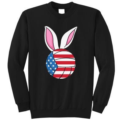 Volleyball Easter Happy Easter Day Funny Easter Ears Bunny Sweatshirt