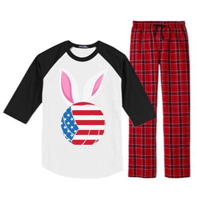 Volleyball Easter Happy Easter Day Funny Easter Ears Bunny Raglan Sleeve Pajama Set